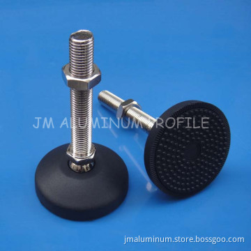 Leveling Foot Mounts, Nylon Plastic Base with Carbon Steel Screw Knuckle Adjustable Knuck